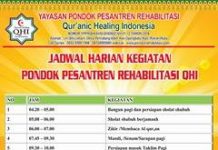 Jadwal Harian Kegiatan Pondok Pesantren Rehabilitasi QHI
